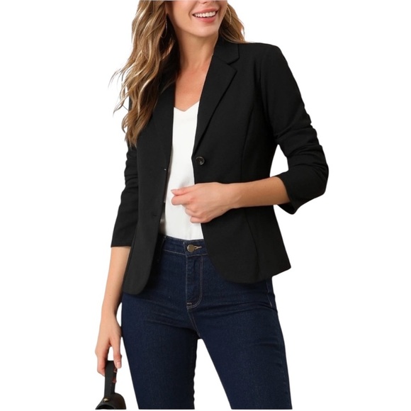 Allegra K Notched Lapel Collar Stretch Jacket/Blazer, Women’s, Size XXXL, NWT - Picture 1 of 12